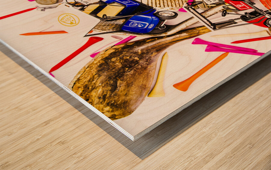 Colorful course Wood print