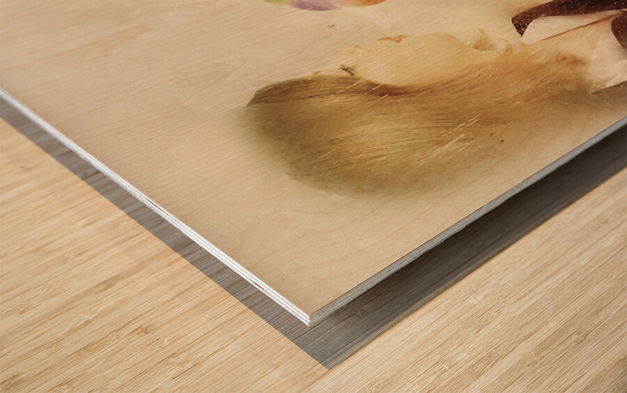 Spiritual woman channelling her soul energy Wood print