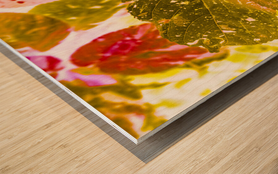 Forest of leafy hues Wood print