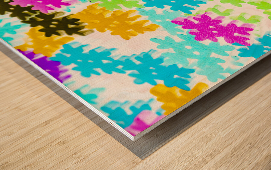 Colors of frost Wood print