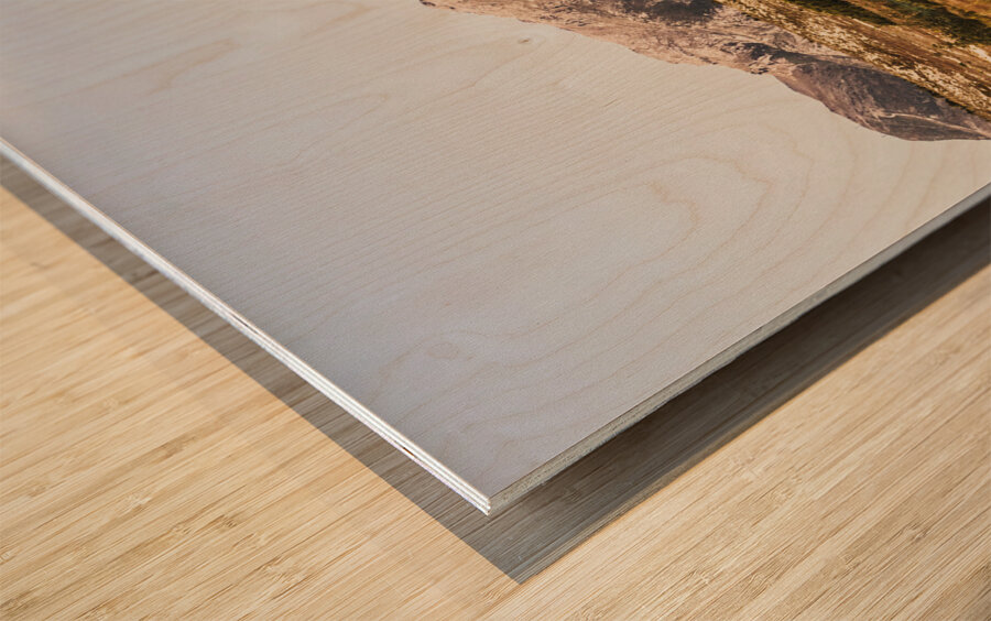 Wild mountain range Wood print