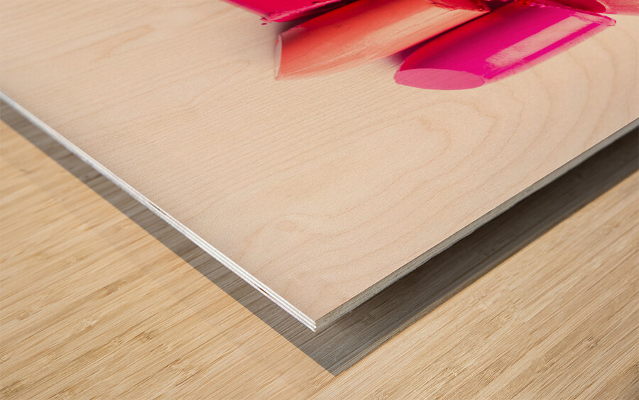 The makeup breakup Wood print