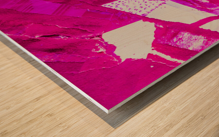 Pink and peel Wood print