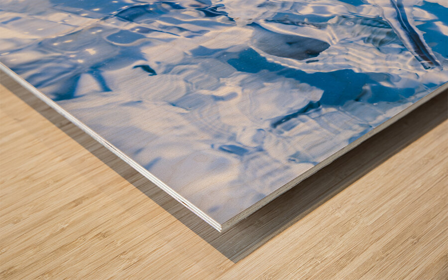 Deep blue Wood print