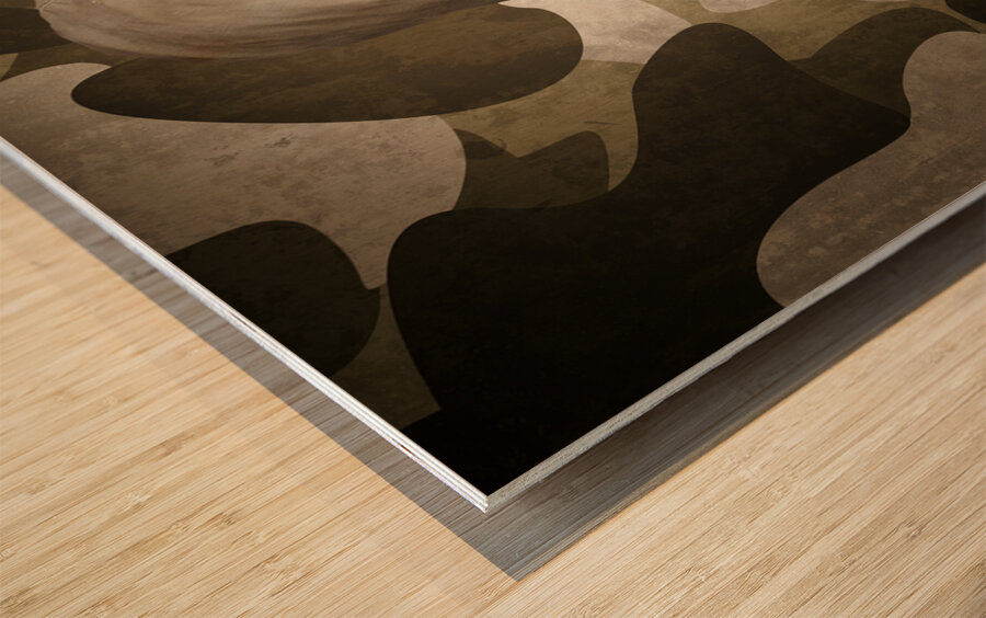 Sexy vintage army girl saluting Wood print