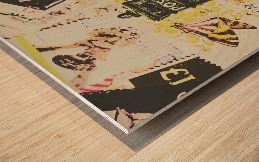 Pop art in post Wood print