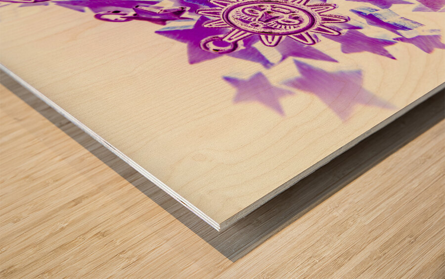 Purple planetarium Wood print