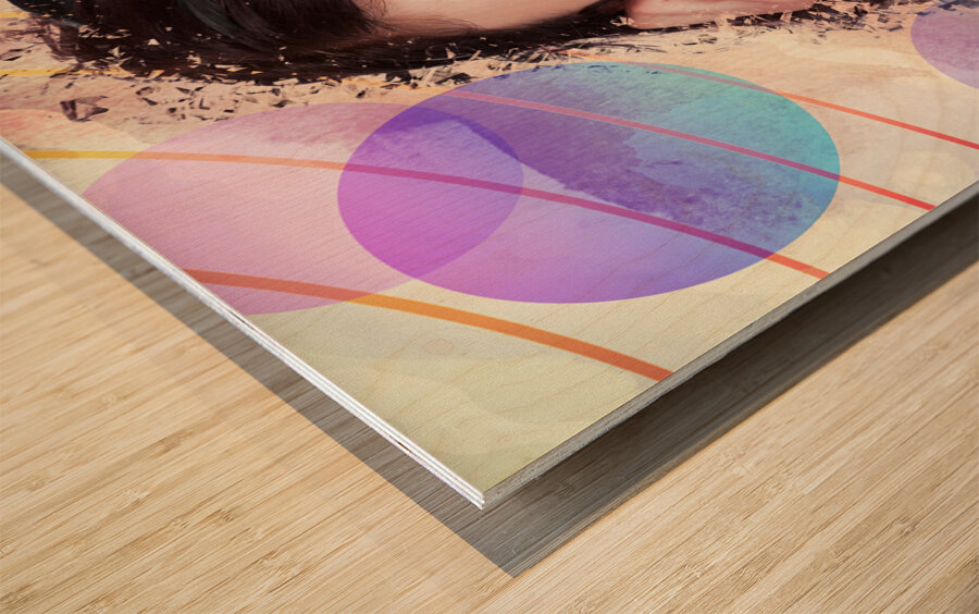 Beauty In The Abstract Colors Of Make-up Wood print