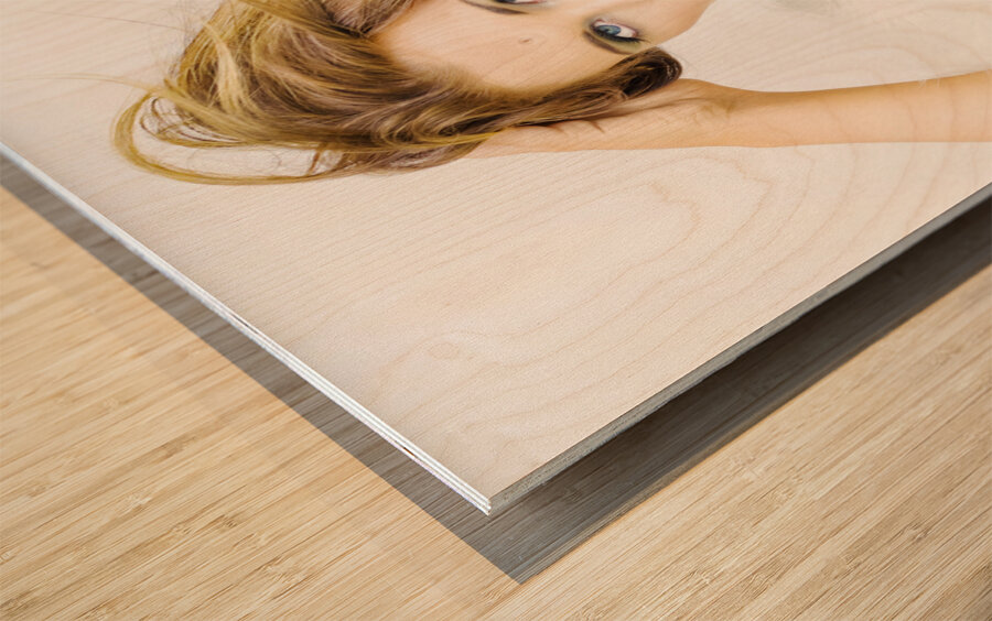Female Fashion Model Wood print