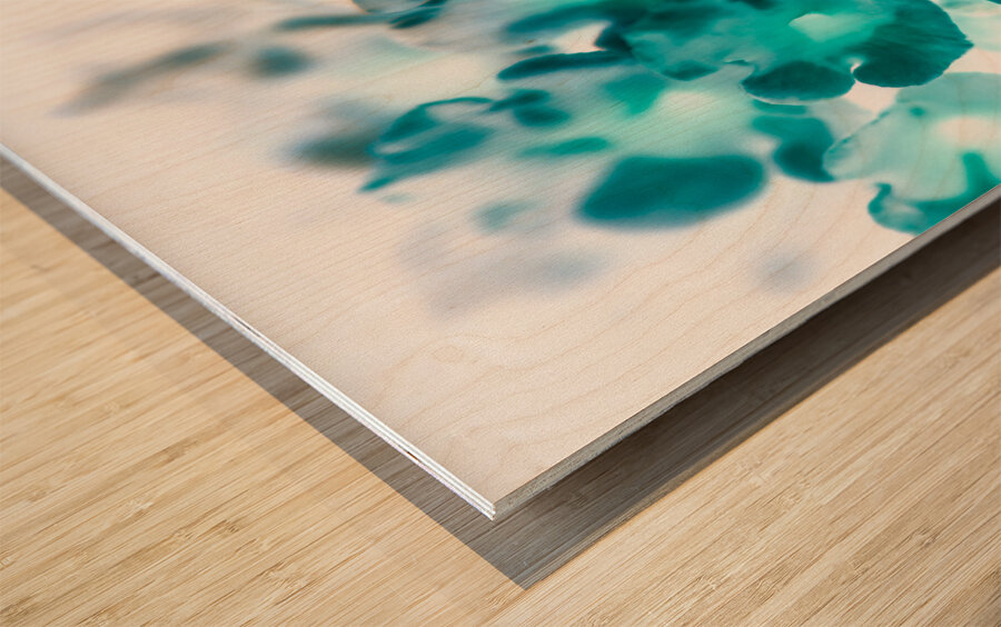 Lantana blue Wood print