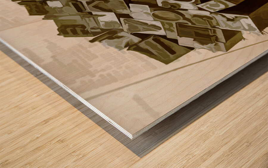 Vintage impressionism Wood print