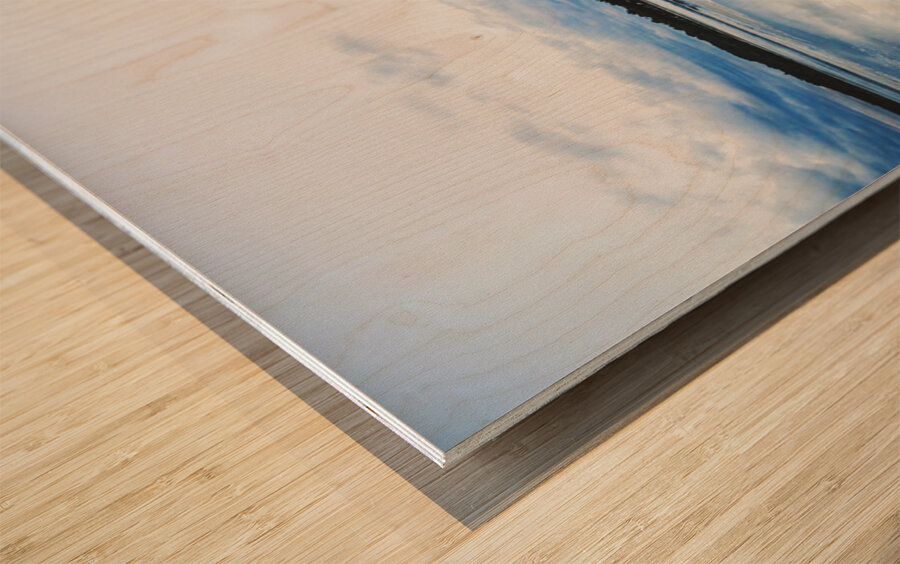 Stormy early morning Wood print