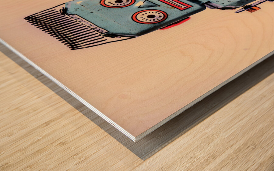 The old bot Wood print