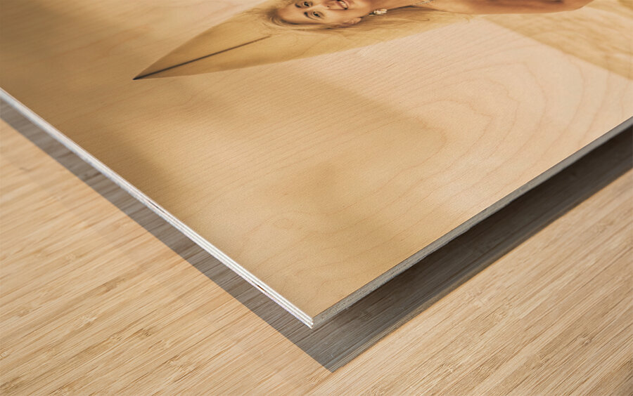 Grunge Surfer Wood print