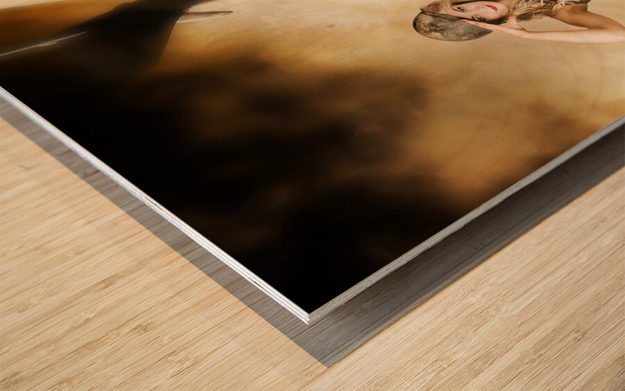 Tough Australian pin-up girl. Spirit of the ANZAC Wood print