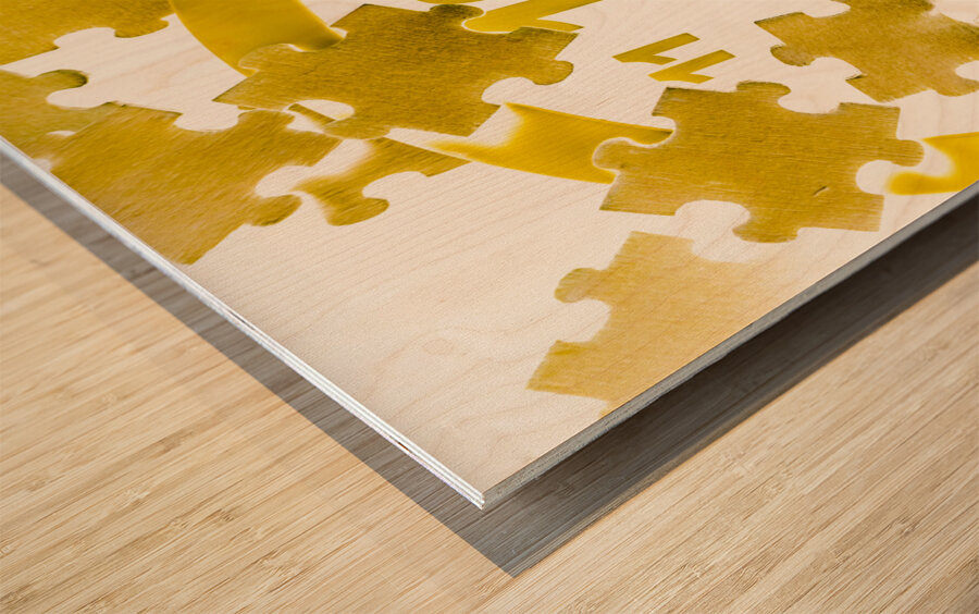 Golden gauge Wood print