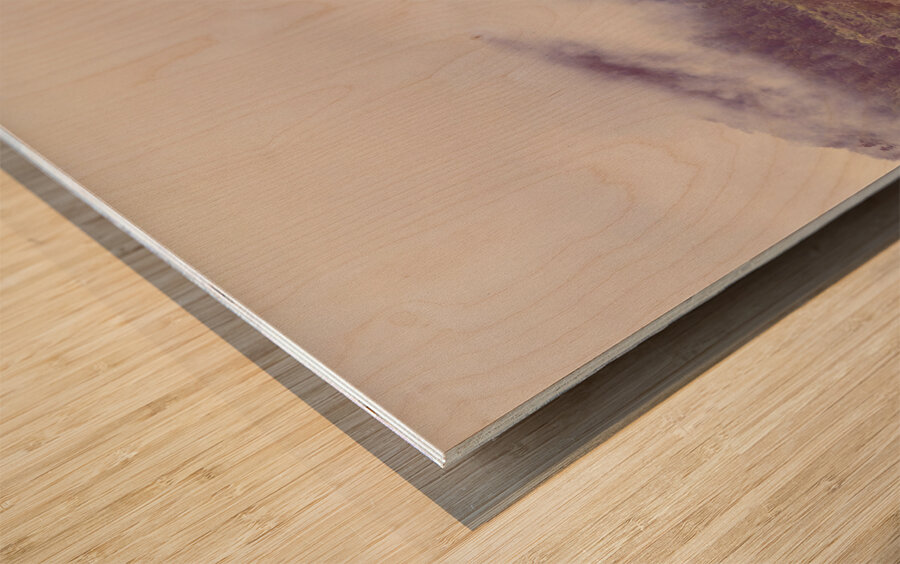 Pastel peaks  Wood print