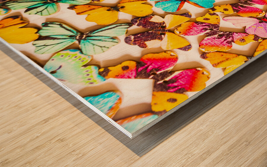 In wild colours Wood print