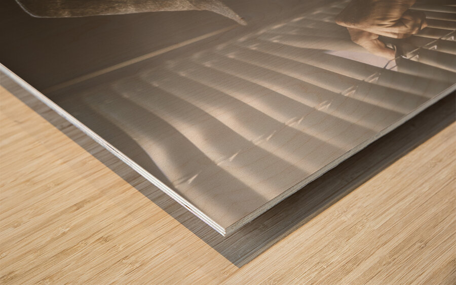 Blind suspicion Wood print