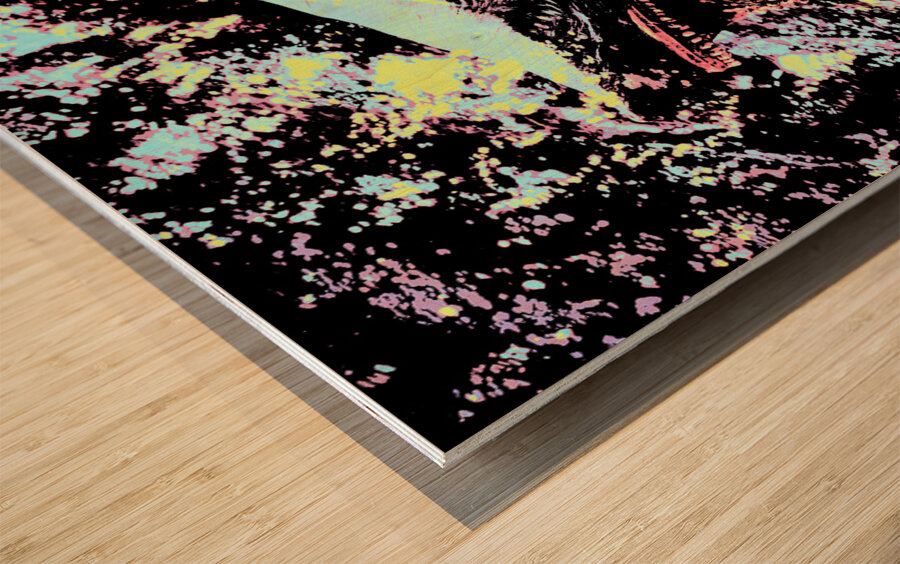 Art attack Wood print