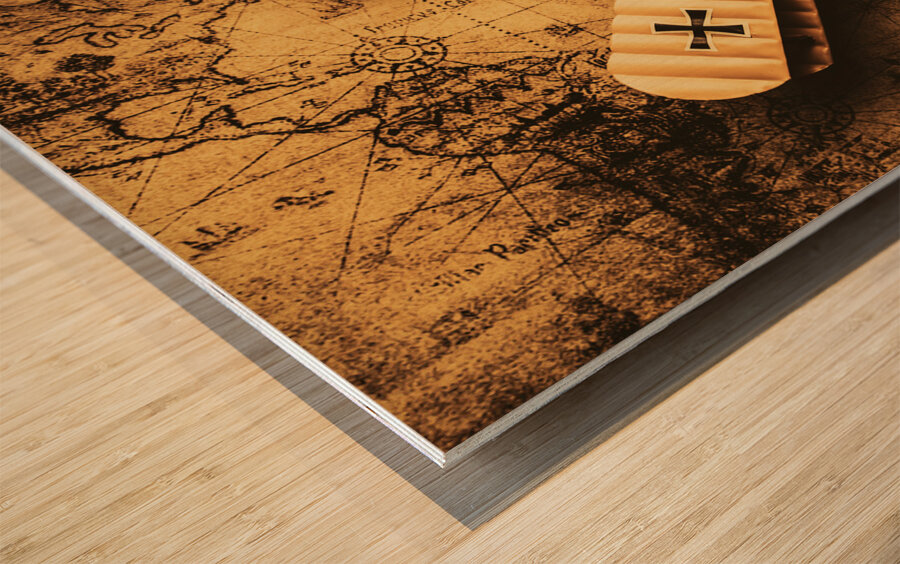 A pilots vintage adventure  Wood print