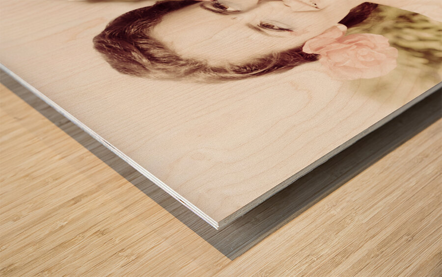 Retro Bubbles Of Love Wood print