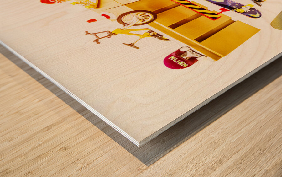 Skate parked Wood print