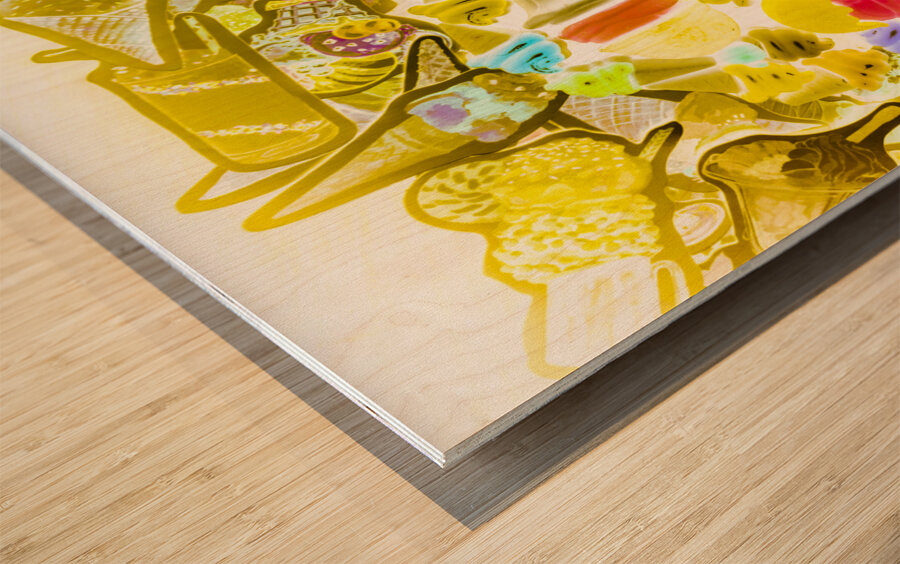 Ice-dream Wood print