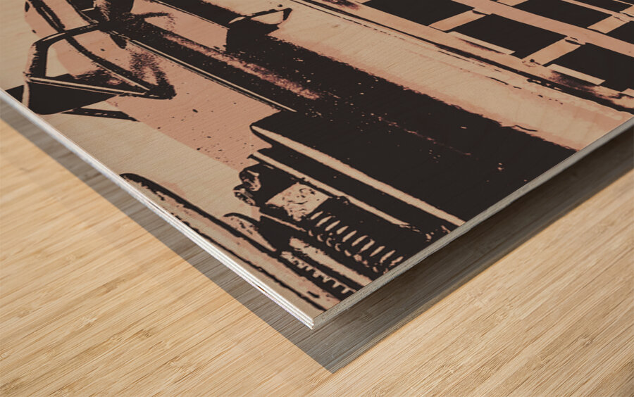 City circle street artwork Wood print