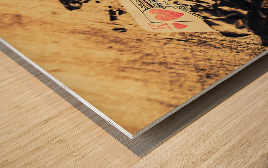 Royal flush Wood print