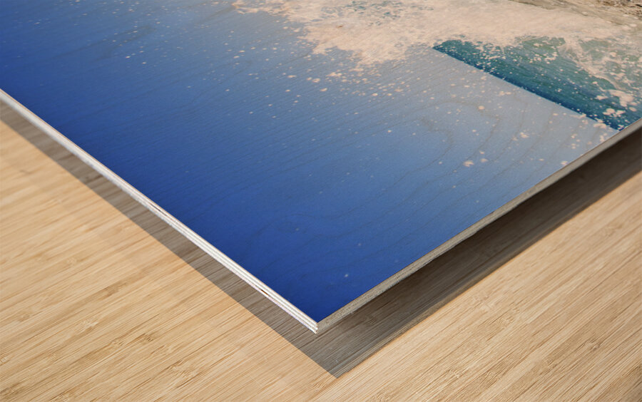 Coastal Collision Wood print