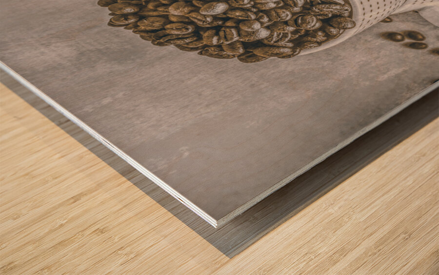 Coffee high Wood print