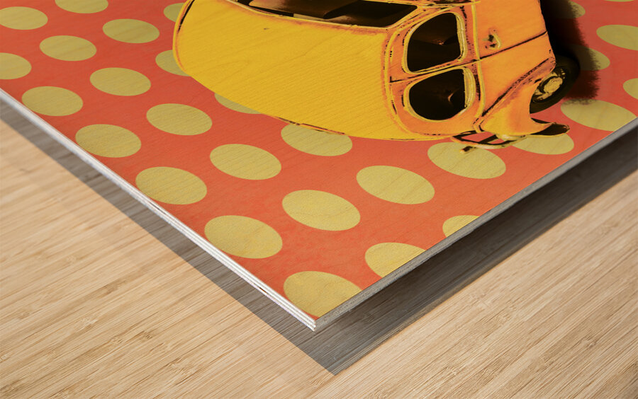 Car Toon Wood print