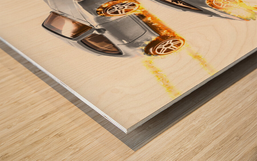 Skid Sparks Wood print