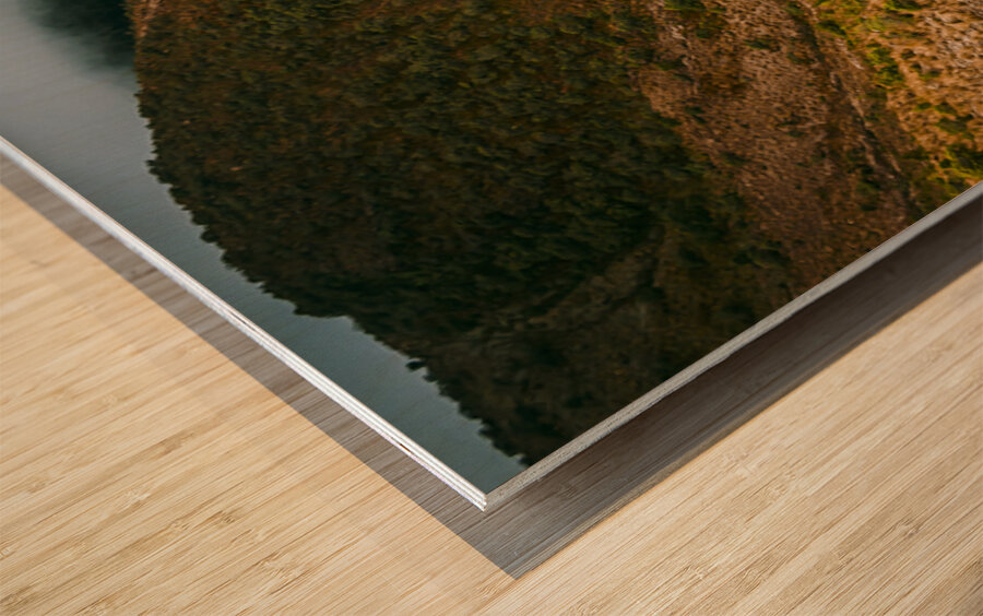 Horsetail falls in Queenstown Tasmania Wood print