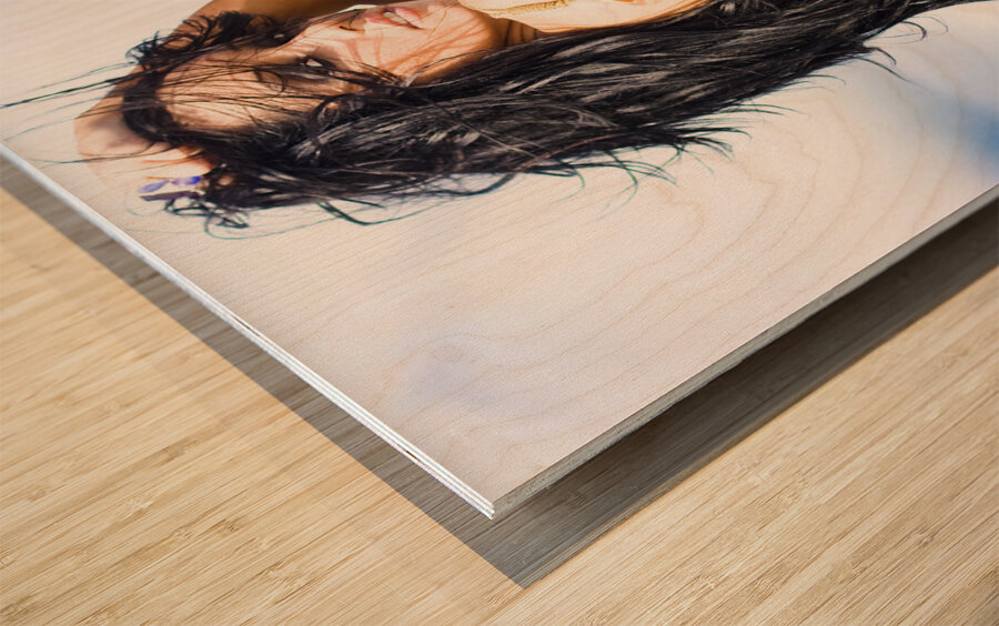 Lifestyle Woman Wood print