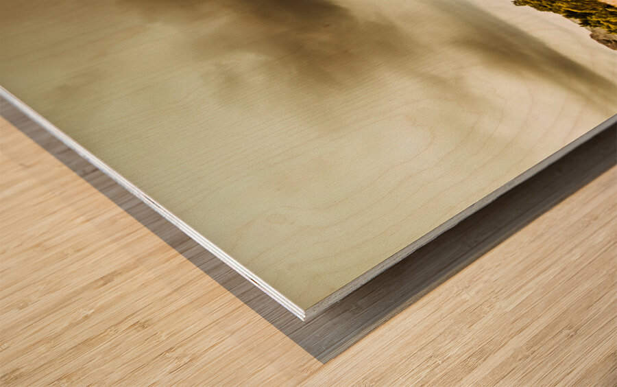 Mountainous storms Wood print