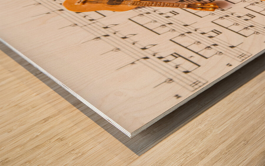 Acoustic quartet Wood print