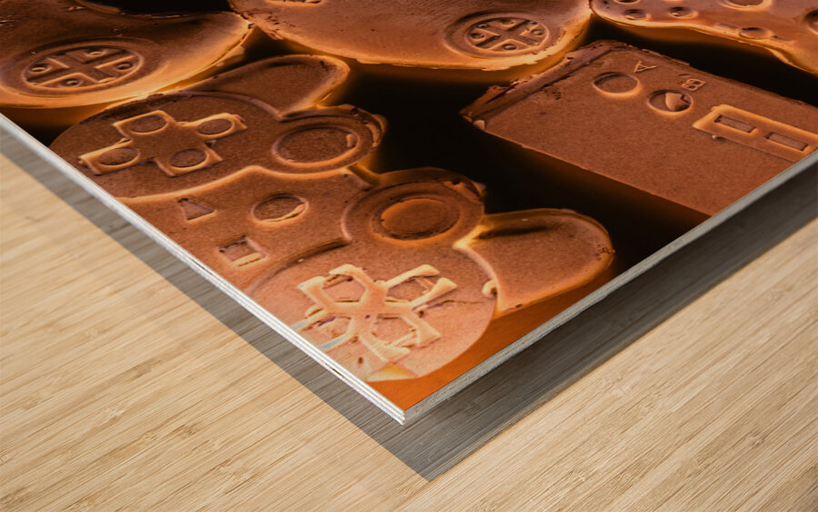 Buttons n blocks Wood print