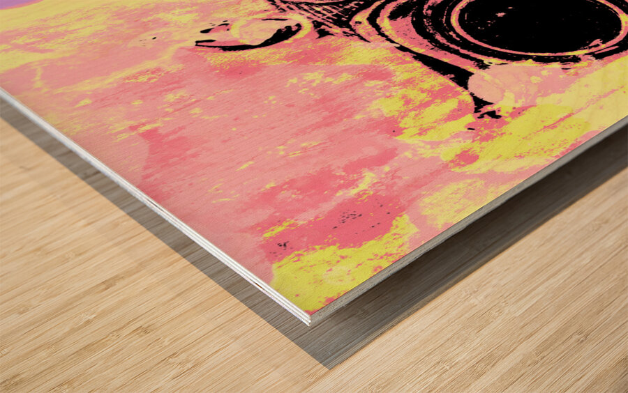 Pop art owl watercolour Wood print