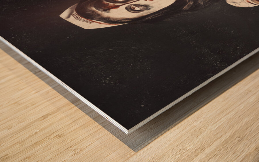 Vintage walking dead horror nurse Wood print