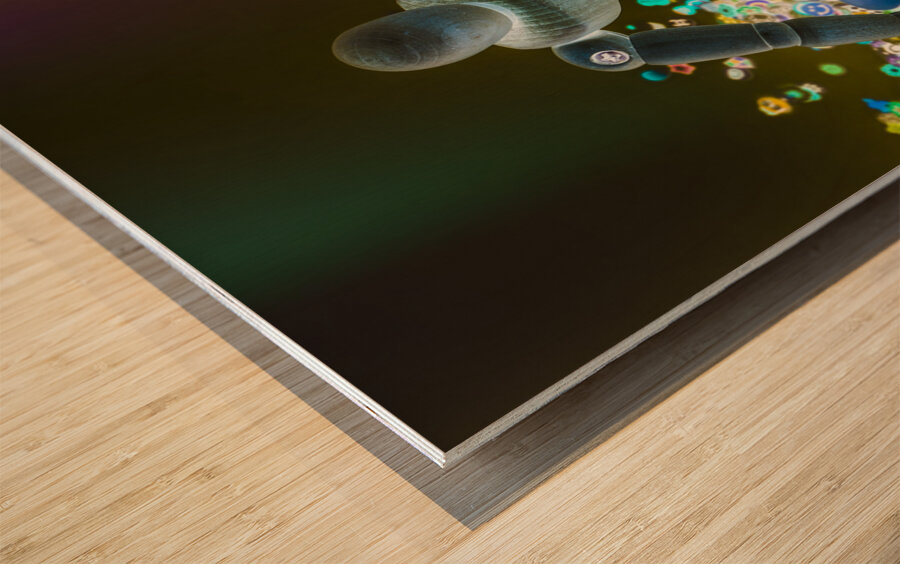 Bordering Wood print