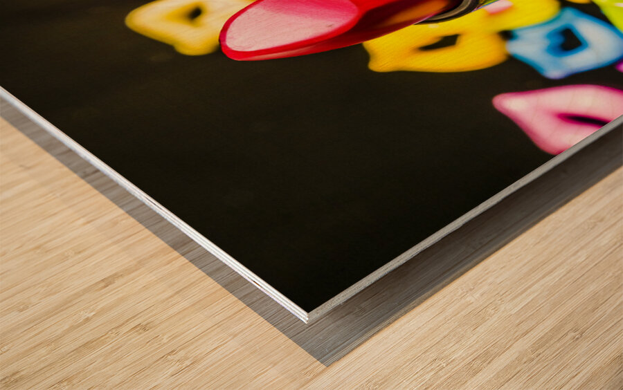 Beauty lips and makeup tips Wood print