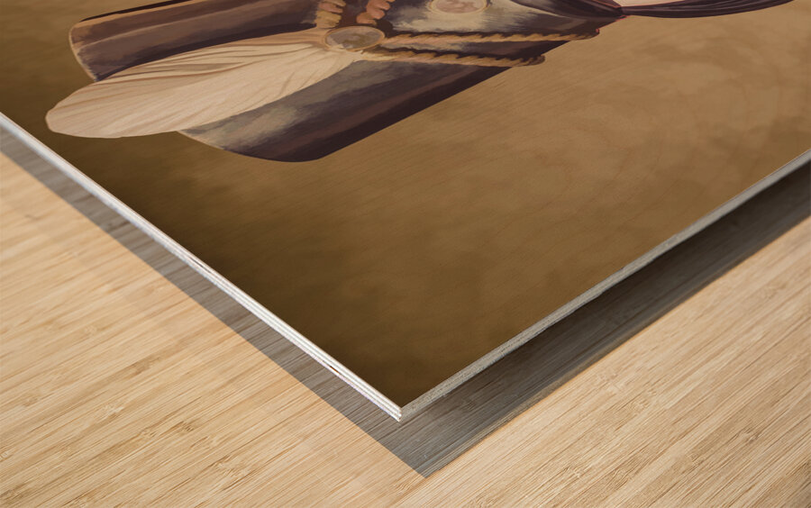 Vintage wooden toy soldier Wood print