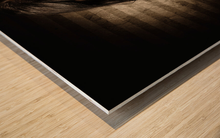 Dead Private Eye Detective Holding Smoking Gun Wood print