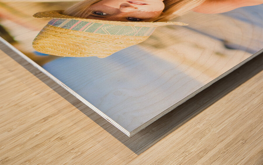 Woman On Holiday Vacation Wood print