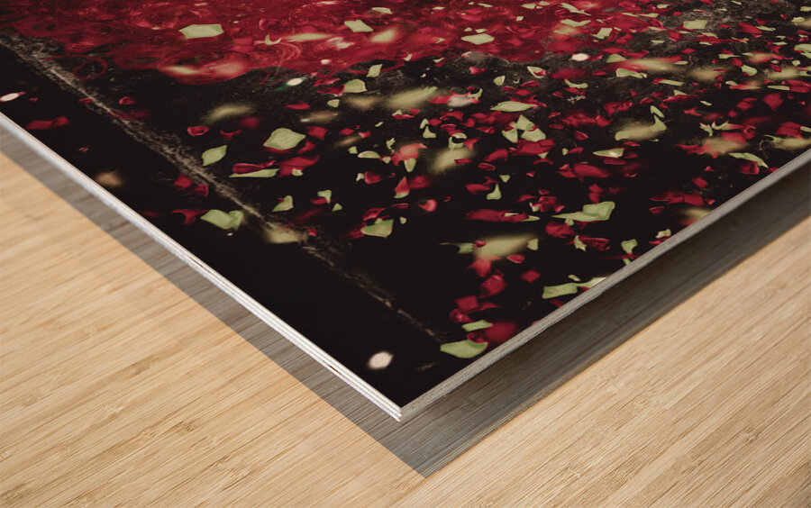 Carnival clown with balloon cake decoration Wood print