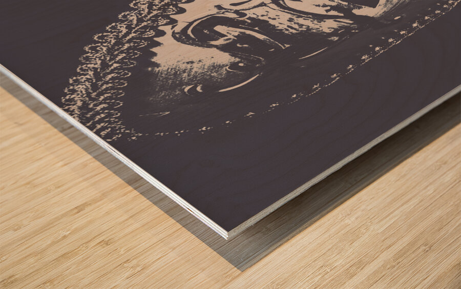 Midnight frill Wood print