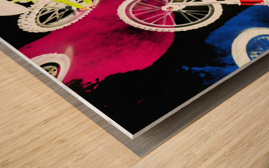 Street bike art Wood print