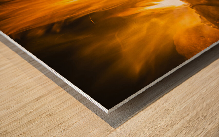 Campfires light Wood print